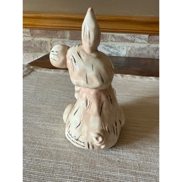 Heather Goldminc Ceramic Pig Music Box Plays Hickory Dickory Dock Blue Sky 2001 - Picture 3 of 16